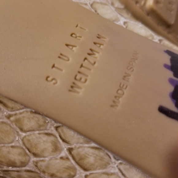 Stuart Weitzman 8 M beige patent driving loafer - Picture 6 of 7